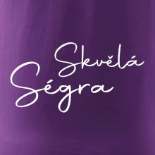 Skvělá ségra - nápis na zádech