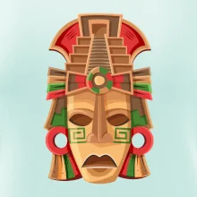 Mayové maska červené uši