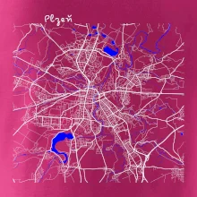 Plzeň mapa s vodními toky