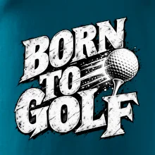 Born to golf černobílý drsný potisk