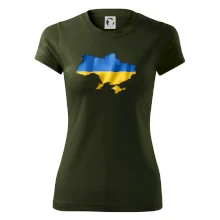 Ukrajina vlajka mapa