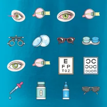 Oční lékař ikony