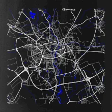 Olomouc - Mapa s vodními toky