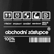 Čárový kód obchodní zástupce