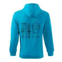 D I A life - kreslený insulin injekce a glukometr