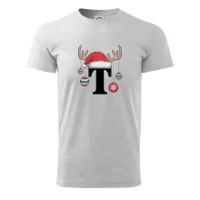 Vanoční rodinná trička - písmeno a čepice