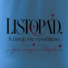 Listopad a tím je vše vysvětleno typografie s vínem