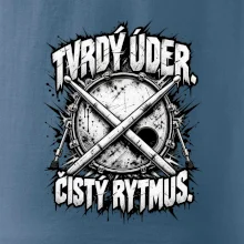 Tvrdý úder čistý rytmus - černobílé zkřížené paličky