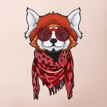 Červená panda hipster