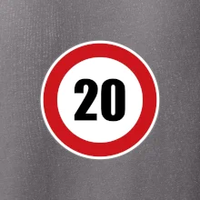 Dopravní značka - omezení rychlosti 20