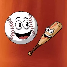 Parové triko - baseballová pálka a míček