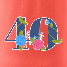 Květinové číslo kreslené - 40