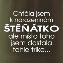 Chtěla jsem dostat k narozeninám štěňátko