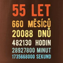 Narozeniny 55 přepočet času