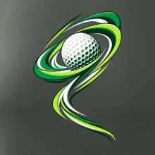 Golfový míček zelená dynamika