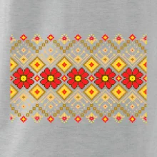 Ukrajinský vzor  - Červené květiny