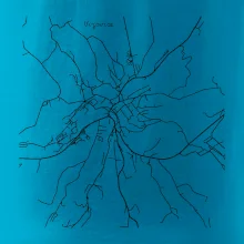 Černobílá mapa Vizovice