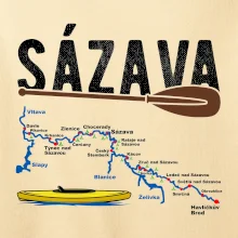 Mapa řeky Sázavy