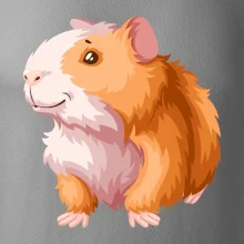 Morče - kreslené, bílo oranžové