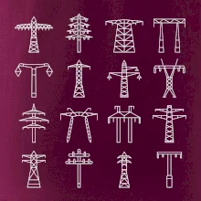 Typy stožárů vysokého napětí