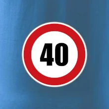 Dopravní značka - omezení rychlosti 40