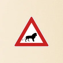 Dopravní značka - Pozor lev