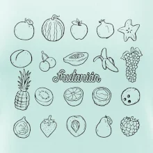 Frutarián ovoce ve čtverci