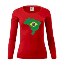 Brazílie vlajka v mapě