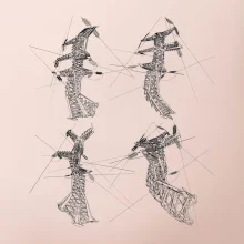 Zkroucený stožár vysokého vedení