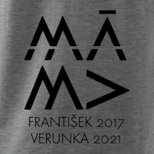 Máma v geometrickém fontu se jmény