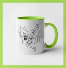 Basketbalista jedním tahem - výskok