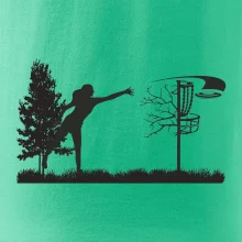 Disc golf - žena černý obrázek