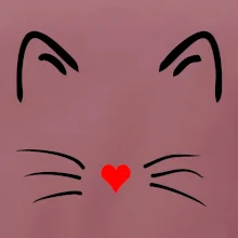 Kočka - srdce místo nosu