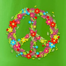 Peace symbol červené květiny