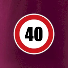 Dopravní značka - omezení rychlosti 40