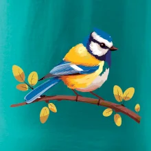 Sýkorka modřinka kreslená