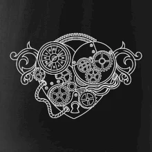 Steampunk srdce kreslené Steampunk srdce kreslené