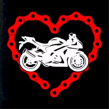 Moto srdce řetěz - silniční