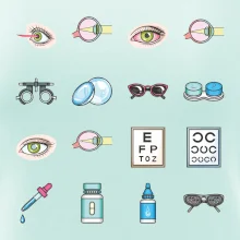 Oční lékař ikony