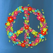 Peace symbol červené květiny