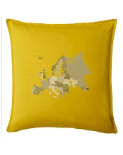 Mapa Evropy - srdce v Ukrajině