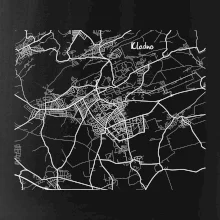 Černobílá mapa Kladno