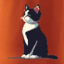 Mourovatá kočka pixel