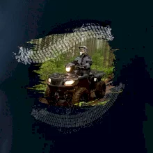 ATV čtyřkolka v lese