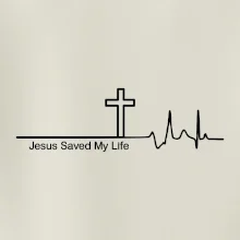 Jesus Saved My Life kříž ekg