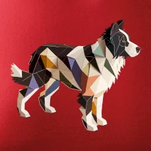 Border colie slepená z papíru