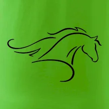 Kůň - bežící silueta hlavy