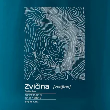 Zvičina - vrstevnice v obdélníku