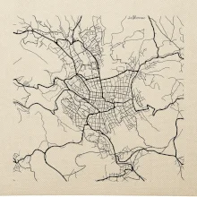 Mapy měst černobílé Jablonec nad Nisou