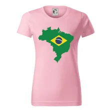 Brazílie vlajka v mapě